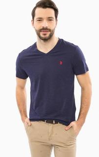 Хлопковая футболка с треугольным вырезом U.S. Polo Assn.