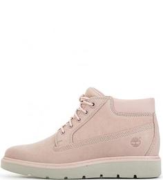 Розовые ботинки из нубука Timberland