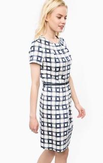 Приталенное платье из хлопка с ремнем Barbour