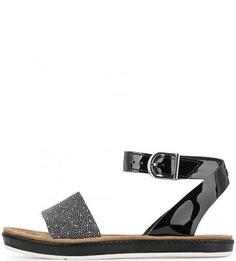 Черные кожаные сандалии Clarks