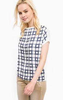 Белая футболка в клетку Barbour