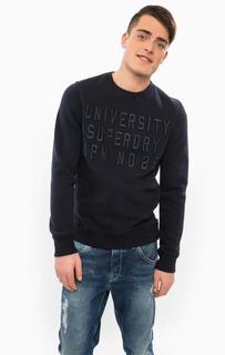 Свитшот синего цвета из хлопка Superdry