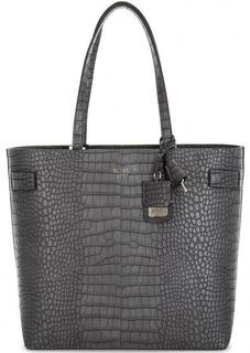 Сумка серого цвета с выделкой под рептилию Guess