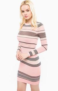 Короткое платье из хлопка в полоску Juicy Couture