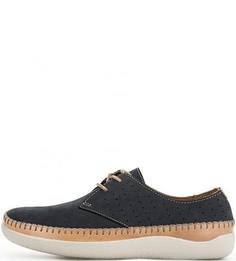 Ботинки из нубука с перфорацией Clarks