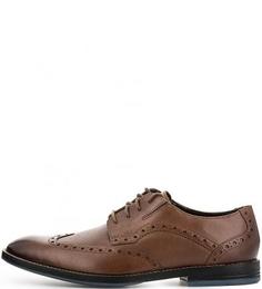 Коричневые кожаные броги Clarks