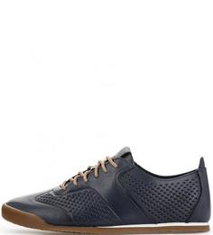 Кожаные кроссовки с тиснением Clarks