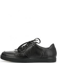 Черные кожаные кеды Clarks