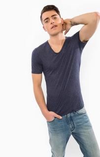 Футболка синего цвета с круглым вырезом Drykorn