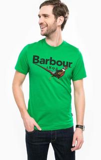 Хлопковая футболка с круглым вырезом Barbour