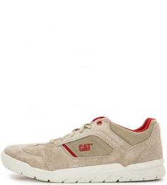 Замшевые кроссовки с текстильными вставками Caterpillar
