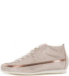 Кожаные кроссовки розового цвета Högl