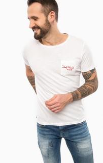Белая футболка с короткими рукавами Pepe Jeans