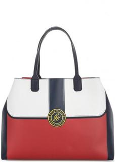 Вместительная двусторонняя сумка с длинными ручками Tommy Hilfiger