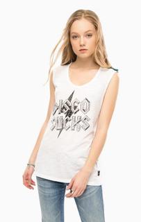 Хлопковая майка с принтом Replay