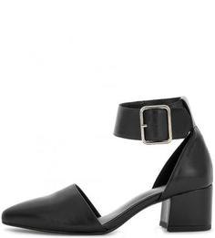 Черные кожаные босоножки с закрытым мыском Vagabond