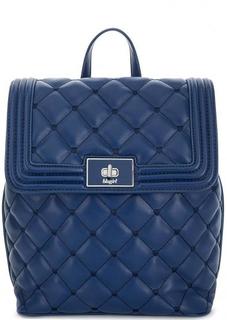 Синий стеганый рюкзак с откидным клапаном Blugirl