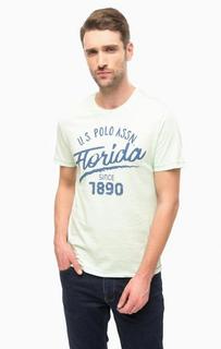 Футболка мятного цвета с круглым вырезом U.S. Polo Assn.