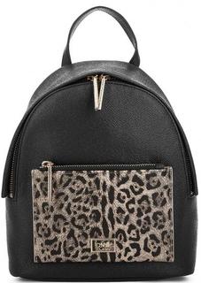 Черный рюкзак с накладным карманом Cavalli Class