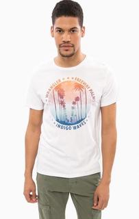 Белая хлопковая футболка с круглым вырезом Wrangler
