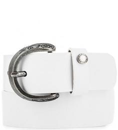 Белый кожаный ремень Replay