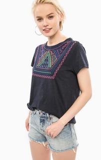 Хлопковая футболка с вышивкой Pepe Jeans