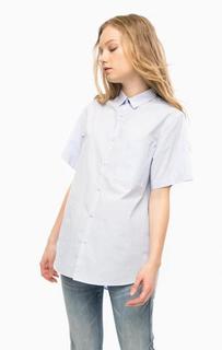 Хлопковая рубашка оверсайз в полоску Replay