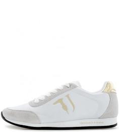 Летние кроссовки из текстиля и замши Trussardi Jeans