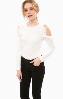Футболка-боди молочного цвета с открытыми плечами Glamorous