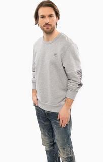 Серый свитшот с вставками на локтях G Star RAW