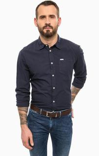 Темно-синяя рубашка с карманом Pepe Jeans