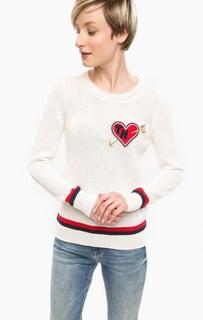 Хлопковый свитер с нашивкой Tommy Hilfiger