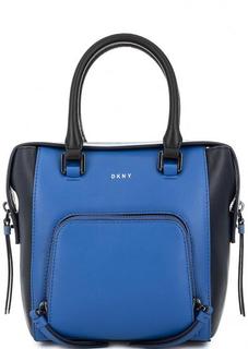 Кожаная сумка с одним отделом на молнии Dkny