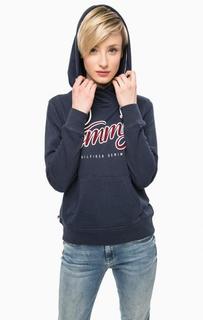 Синяя толстовка с карманом-кенгуру Hilfiger Denim