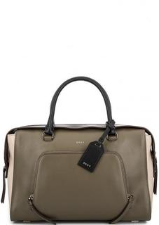 Кожаная сумка со съемным плечевым ремнем Dkny