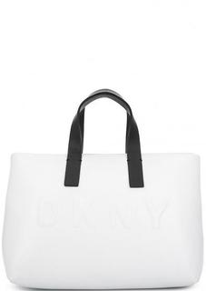 Кожаная сумка с широким плечевым ремнем Dkny