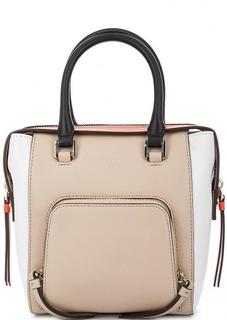 Кожаная сумка через плечо с короткими ручками Dkny