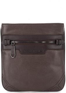 Маленькая коричневая сумка через плечо Trussardi Jeans