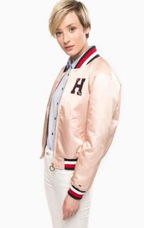 Однотонная куртка с нашивками Tommy Hilfiger