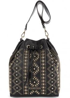 Черная сумка с широким плечевым ремнем Trussardi Jeans