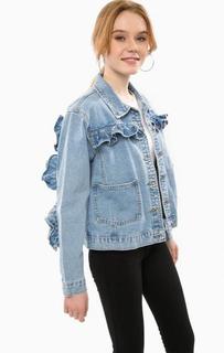 Джинсовая куртка с декоративными оборками Glamorous