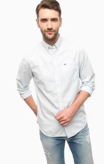 Однотонная хлопковая рубашка Hilfiger Denim