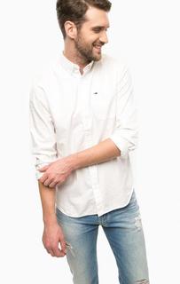 Белая рубашка из денима с карманом Hilfiger Denim