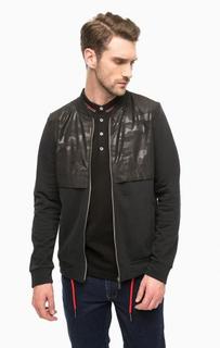 Хлопковая толстовка с камуфляжной вставкой Strellson