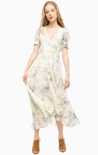 Платье из хлопка с запахом D&S Ralph Lauren