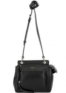 Кожаная сумка через плечо с карманом Dkny