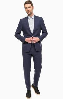 Синий льняной костюм Strellson