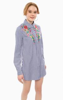 Платье-рубашка с длинными рукавами в полоску Glamorous