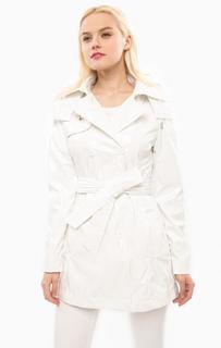 Белый плащ со съемным капюшоном Trussardi Jeans