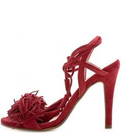 Замшевые босоножки на каблуке Trussardi Jeans